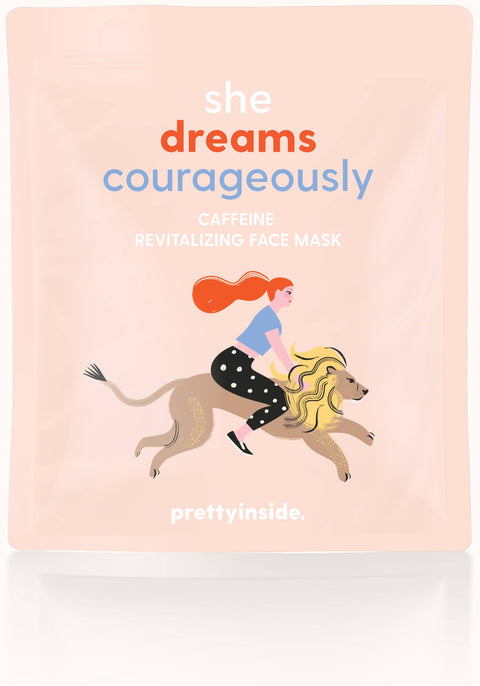 Musee Bath-PrettyInside 'She Dreams Courageously' Mask-Pink Dot Styles