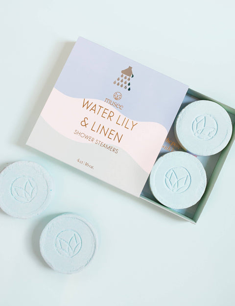 Water Lily & Linen Shower Steamers-Health & Beauty-Pink Dot Styles