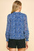 Blue Floral Lurex Shirt-Apparel > Womens > Tops > Shirts-Pink Dot Styles