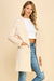Cream Brushed Open Cardigan-Apparel > Womens > Tops > Sweaters-Pink Dot Styles