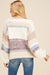 Ivory Color Block Sweater-Apparel > Womens > Tops > Sweaters-Pink Dot Styles