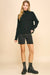 Mockneck Black Pullover-Apparel > Womens > Tops > Sweaters-Pink Dot Styles