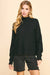 Mockneck Black Pullover-Apparel > Womens > Tops > Sweaters-Pink Dot Styles