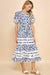 Navy & White Floral Tiered Dress-Apparel > Womens > Dresses & Jumpsuits-Pink Dot Styles