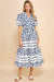 Navy & White Floral Tiered Dress-Apparel > Womens > Dresses & Jumpsuits-Pink Dot Styles