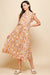 Orange Floral Midi Dress-Apparel > Womens > Dresses & Jumpsuits-Pink Dot Styles