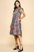 Teal Brown High Low Dress-Apparel > Womens > Dresses & Jumpsuits-Pink Dot Styles