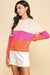 Summer Vibe Color Block Sweater-Apparel > Womens > Tops > Sweaters-Pink Dot Styles