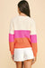 Summer Vibe Color Block Sweater-Apparel > Womens > Tops > Sweaters-Pink Dot Styles