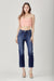 Pink Dot Styles-Risen High Rise Cropped Jeans-Pink Dot Styles