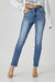 Risen Mid Rise Relaxed Skinny - Medium Wash-Apparel > Womens > Bottoms > Pants-Pink Dot Styles