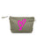 Quilted Koala Ltd.-Olive Makeup Bag With Pink Scribble Heart-Pink Dot Styles