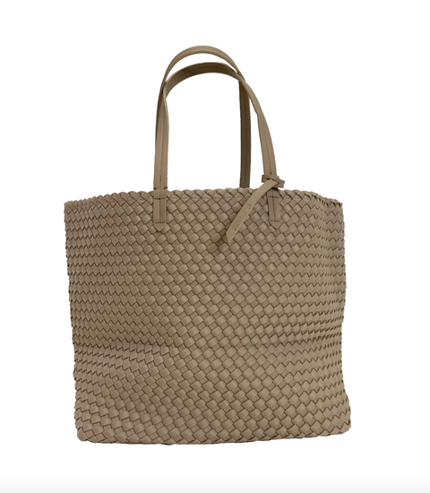 AHDORNED-Lydia Cashmere | Woven Neoprene Tote-Pink Dot Styles