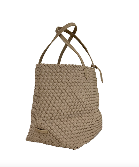 AHDORNED-Lydia Cashmere | Woven Neoprene Tote-Pink Dot Styles