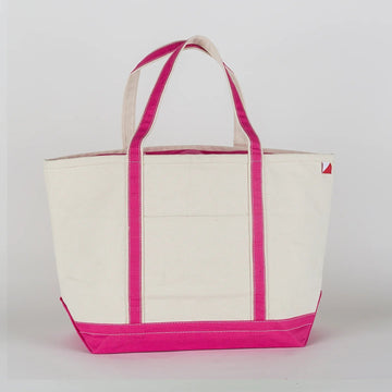 canvas pink tote bag