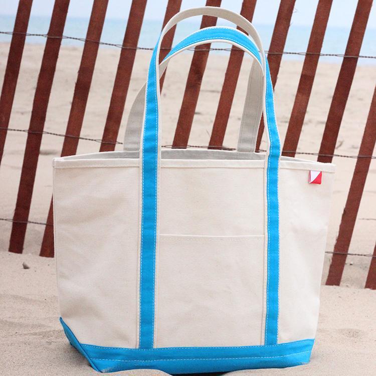 New Shore Bags Classic Boat Tote Large Turquoise Pockets selling Shoulder Bag Canvas