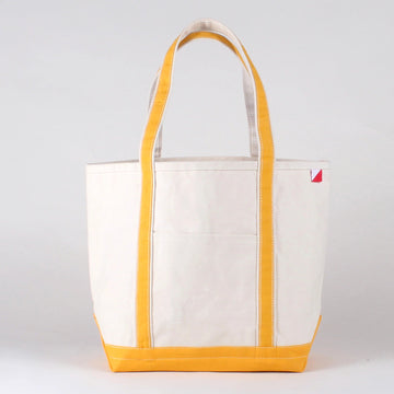 Canvas Boat Tote Bag with Monogram {Yellow}