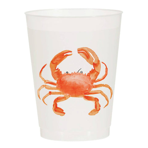 Sip Hip Hooray-Stone Crab Reusable Cups - Set of 10-Pink Dot Styles