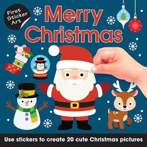 Sourcebooks-First Sticker Art: Merry Christmas-Pink Dot Styles