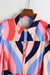 Sundayup-Geometricl Print Long Sleeve Dress-Pink Dot Styles