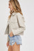 Oyster Faux Leather Jacket-Apparel > Womens > Outerwear > Jackets-Pink Dot Styles