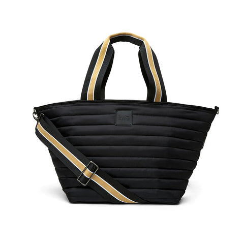 Beach Bum Maxi | Black Insulated Cooler Tote Bag-Accessories > Handbags > Cooler Bag-Pink Dot Styles