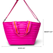 Think Royln-Beach Bum Maxi | Fuchsia Insulated Cooler Tote Bag-Pink Dot Styles