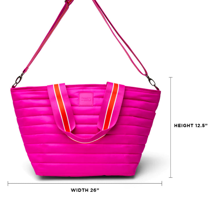 Think Royln-Beach Bum Maxi | Fuchsia Insulated Cooler Tote Bag-Pink Dot Styles