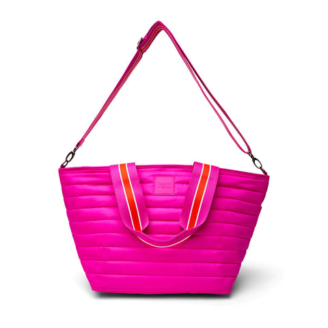 Beach Bum Maxi | Fuchsia Insulated Cooler Tote Bag-Accessories > Handbags > Cooler Bag-Pink Dot Styles