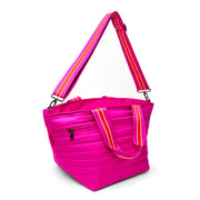 Think Royln-Beach Bum Maxi | Fuchsia Insulated Cooler Tote Bag-Pink Dot Styles
