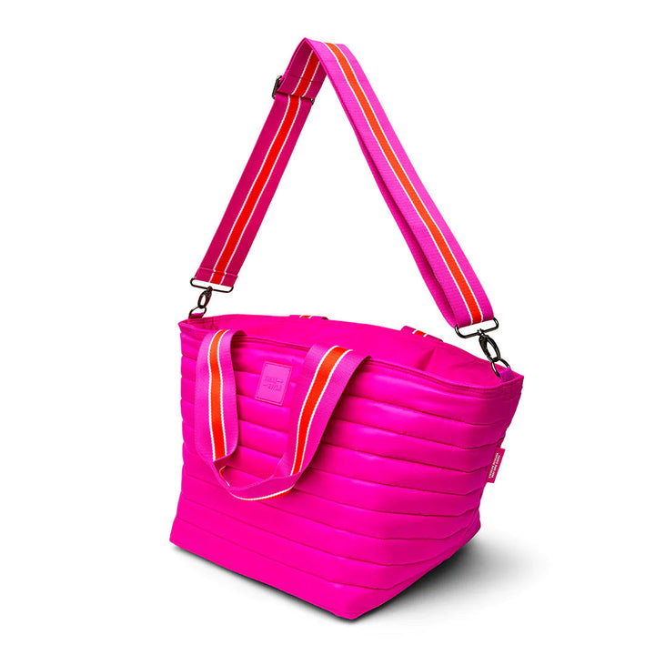 Think Royln-Beach Bum Maxi | Fuchsia Insulated Cooler Tote Bag-Pink Dot Styles
