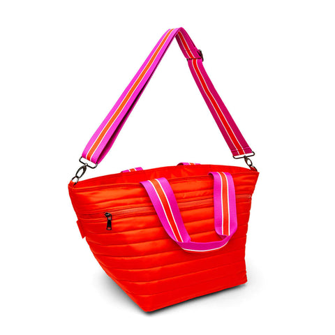 Beach Bum Maxi | Tangerine Insulated Cooler Tote Bag-Accessories > Handbags > Cooler Bag-Pink Dot Styles