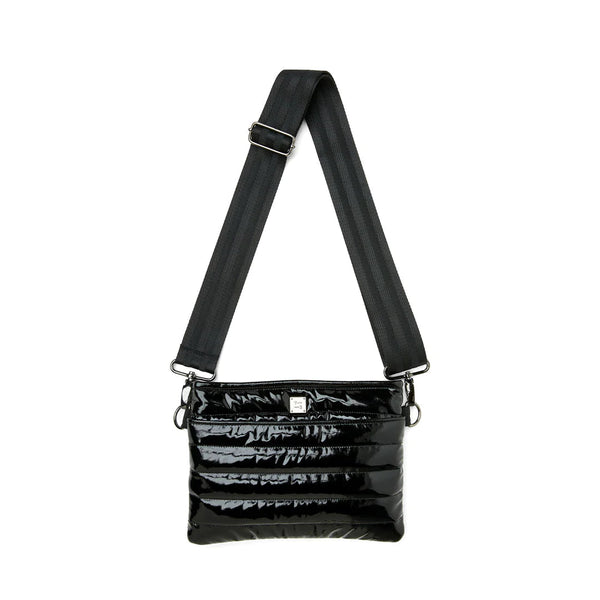 Think Royln | Bum Bag 2.0 - Medium Black Patent Crossbody/ Belt Bag