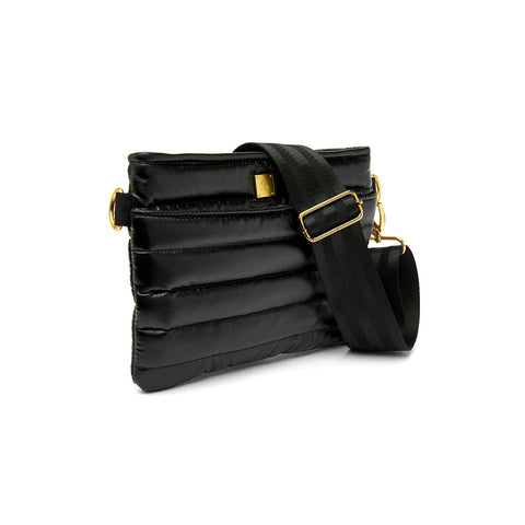 Bum Bag 2.0 | Pearl Black Gold Medium Crossbody / Belt Bag-Accessories > Handbags > Compact Crossbody-Pink Dot Styles