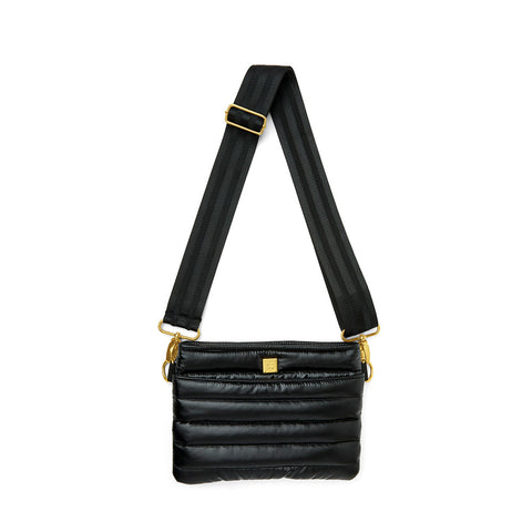 Bum Bag 2.0 | Pearl Black Gold Medium Crossbody / Belt Bag-Accessories > Handbags > Compact Crossbody-Pink Dot Styles