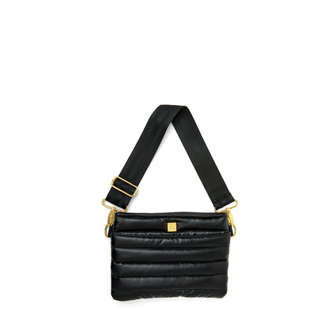 Bum Bag 2.0 | Pearl Black Gold Medium Crossbody / Belt Bag-Accessories > Handbags > Compact Crossbody-Pink Dot Styles