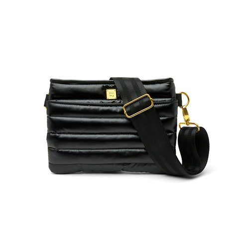 Bum Bag 2.0 | Pearl Black Gold Medium Crossbody / Belt Bag-Accessories > Handbags > Compact Crossbody-Pink Dot Styles