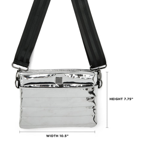 Bum Bag 2.0 | Silver Mirror Medium Crossbody / Belt Bag-Accessories > Handbags > Compact Crossbody-Pink Dot Styles