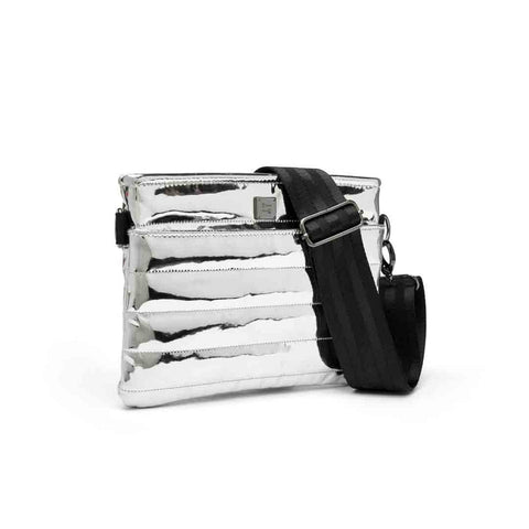 Bum Bag 2.0 | Silver Mirror Medium Crossbody / Belt Bag-Accessories > Handbags > Compact Crossbody-Pink Dot Styles