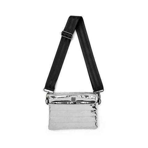 Bum Bag 2.0 | Silver Mirror Medium Crossbody / Belt Bag-Accessories > Handbags > Compact Crossbody-Pink Dot Styles