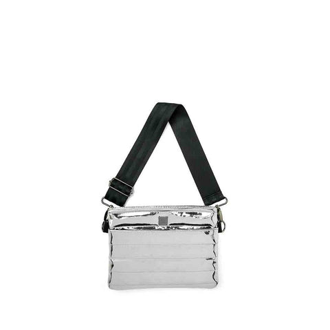 Bum Bag 2.0 | Silver Mirror Medium Crossbody / Belt Bag-Accessories > Handbags > Compact Crossbody-Pink Dot Styles