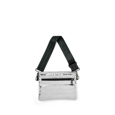 Bum Bag 2.0 | Silver Mirror Medium Crossbody / Belt Bag-Accessories > Handbags > Compact Crossbody-Pink Dot Styles