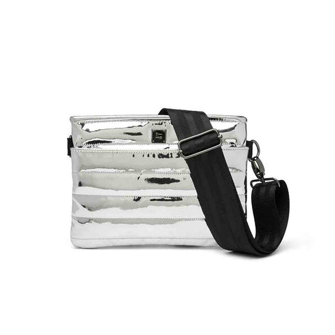 Bum Bag 2.0 | Silver Mirror Medium Crossbody / Belt Bag-Accessories > Handbags > Compact Crossbody-Pink Dot Styles