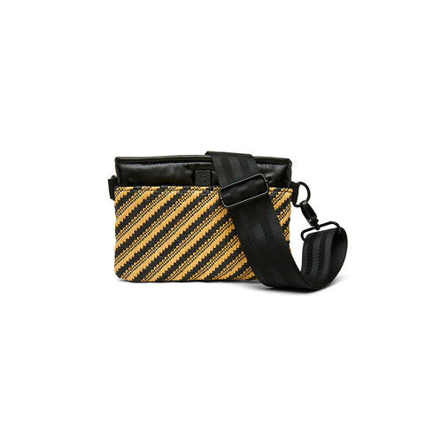 Bum Bag | Dune / Black Raffia-Accessories > Handbags > Compact Crossbody-Pink Dot Styles