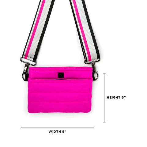 Bum Bag | Neon Pink Crossbody / Belt Bag-Accessories > Handbags > Compact Crossbody-Pink Dot Styles
