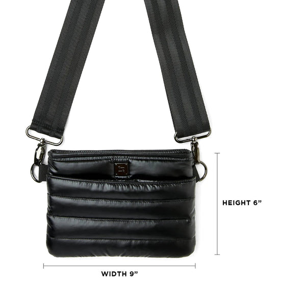 Bum Bag | Pearl Black (Black Strap) Crossbody / Belt Bag
