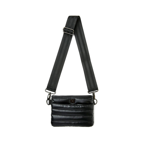 Bum Bag | Pearl Black (Black Strap) Crossbody / Belt Bag-Accessories > Handbags > Compact Crossbody-Pink Dot Styles