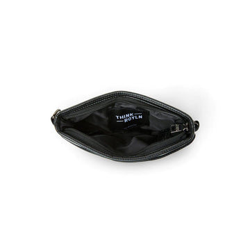 Royln - Black Patent Leather Crossbody Wallet w/ Removable Strap
