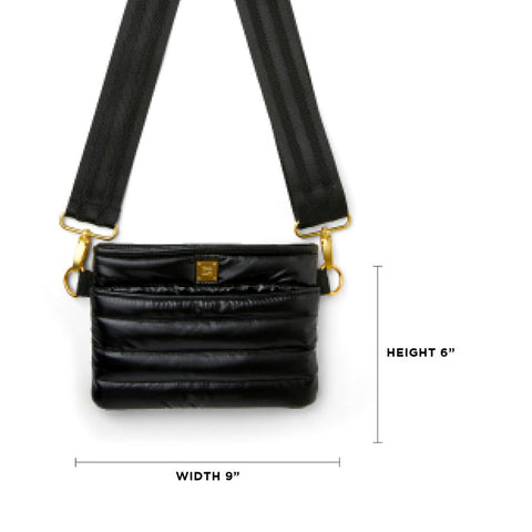 Bum Bag | Pearl Black Gold Crossbody / Belt Bag-Accessories > Handbags > Compact Crossbody-Pink Dot Styles