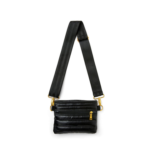 Bum Bag | Pearl Black Gold Crossbody / Belt Bag-Accessories > Handbags > Compact Crossbody-Pink Dot Styles